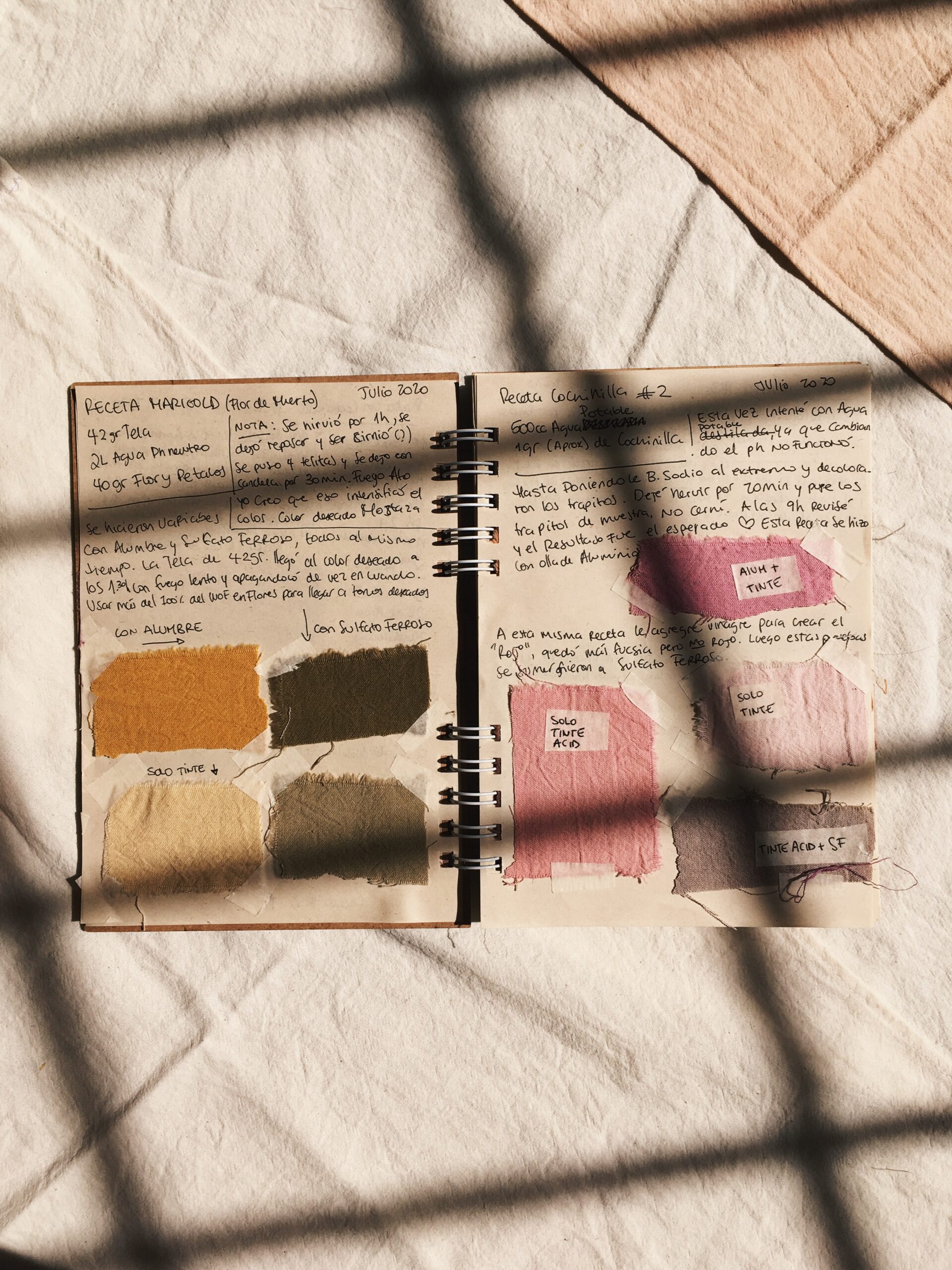 diario de tintes naturales